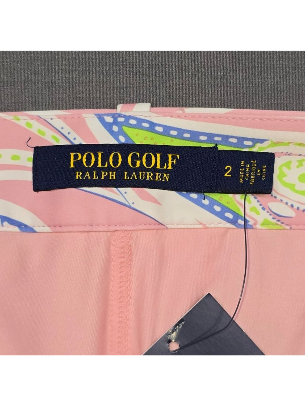 Polo Golf Ralph Lauren Skort Skirt Size 2 Pink Paisley Print - Picture 2 of 4